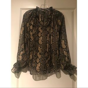 NWOT H&M Snakeskin Blouse